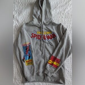 Marvel Gray Hoodie with Vibrant Logo